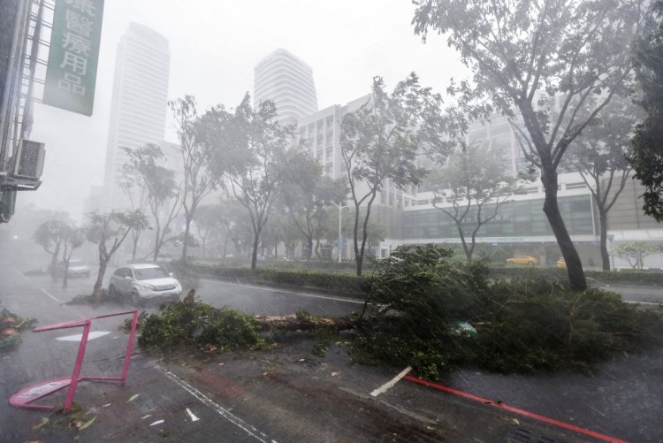 Taiwan hit by Typhoon Krathon, two dead