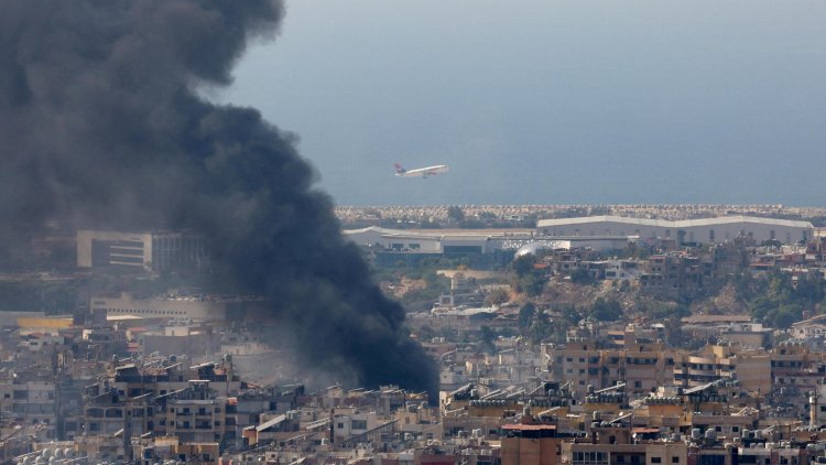 Smoke rises over Beirut after Israeli strikes