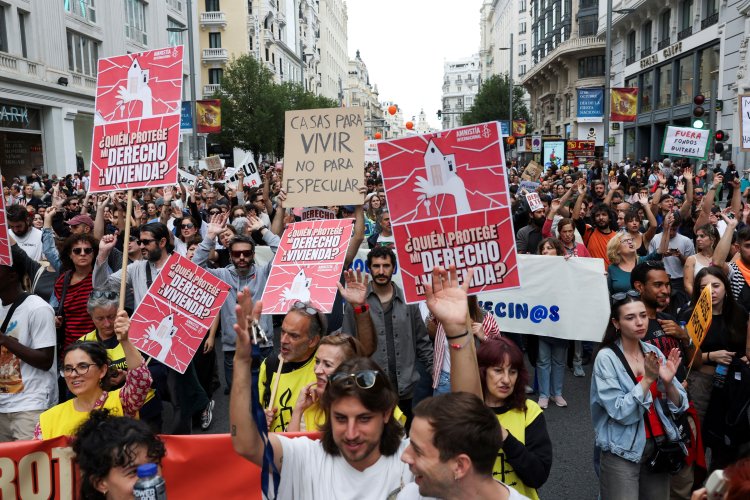 Madrid protesters demand affordable housing