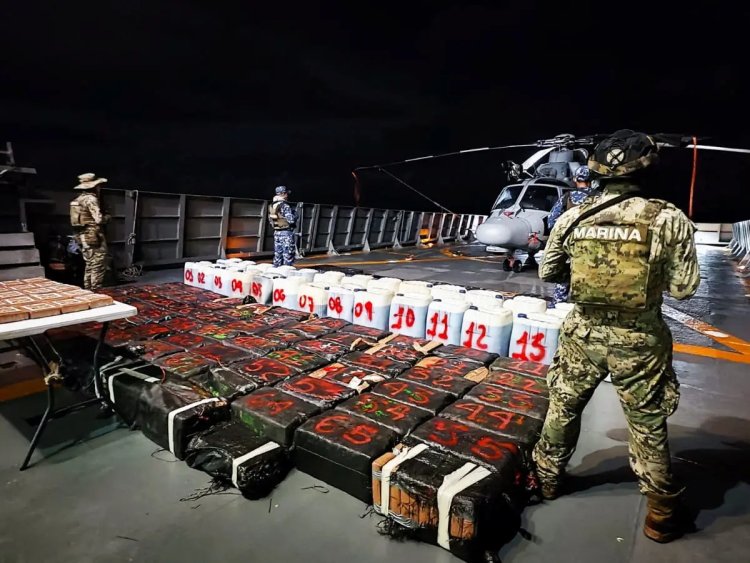 Mexican navy seizes record 8.3 tonnes of drugs