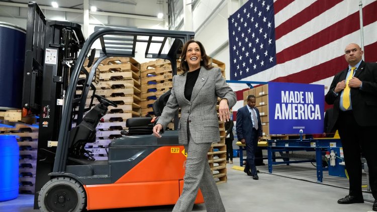 Harris promotes manufacturing in Michigan speech