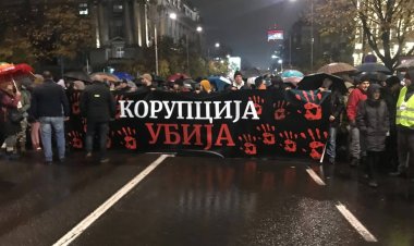 Belgrade protest demands justice for station collapse