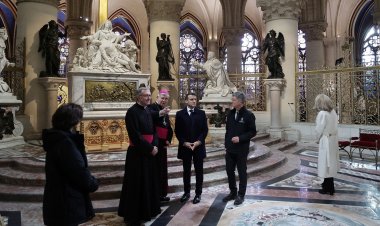 Macron visits Notre-Dame ahead of reopening