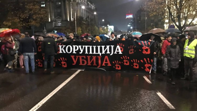 Belgrade protest demands justice for station collapse