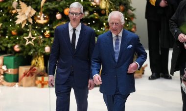 King Charles visits Apple's UK HQ at Battersea