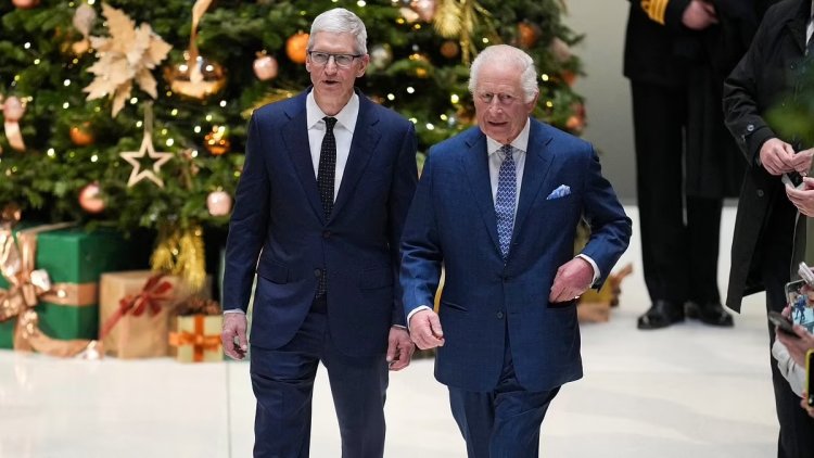 King Charles visits Apple's UK HQ at Battersea