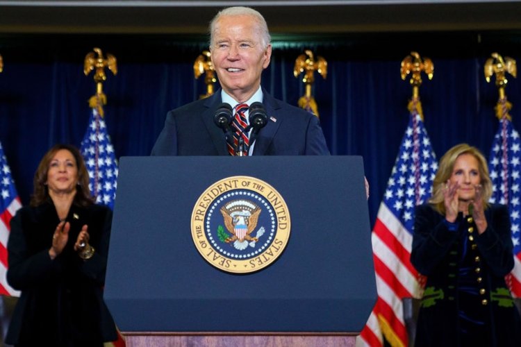 Biden and Harris thank supporters at DNC event