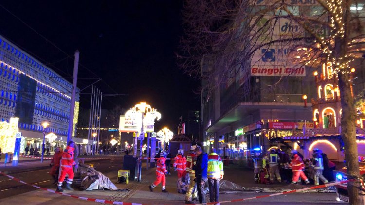 Driver kills 2, injures 60 at German Christmas market