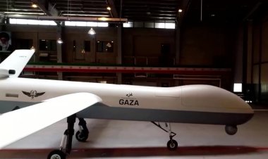 Iran unveils Gaza drone during military drills