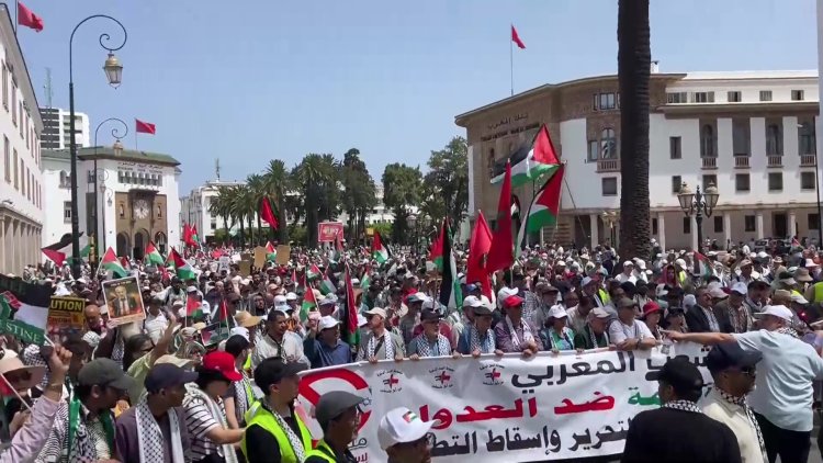 Thousands rally in Rabat for Palestine