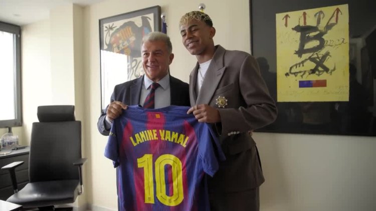 Yamal signs deal, takes Barcelona’s No. 10