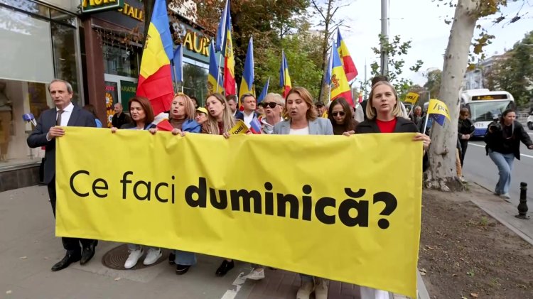 Moldova’s ruling party stages mass rally