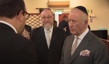 King Charles visits Manchester synagogue