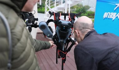 Robots showcased in shenzhen expo