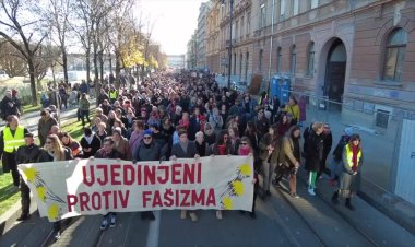 Thousands march against fascism in Croatia