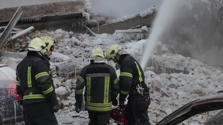 Overnight attack hits Kyiv industrial area