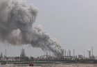 Smoke rises over Bahrain refinery