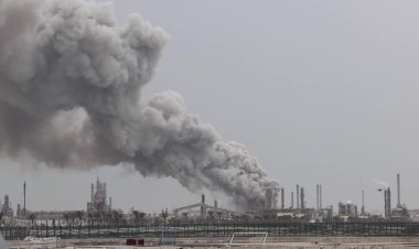 Smoke rises over Bahrain refinery