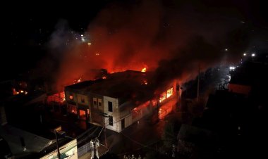 Massive warehouse fire hits New Jersey