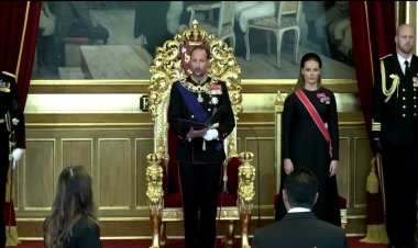 King Haakon swears oath to Norway's parliament