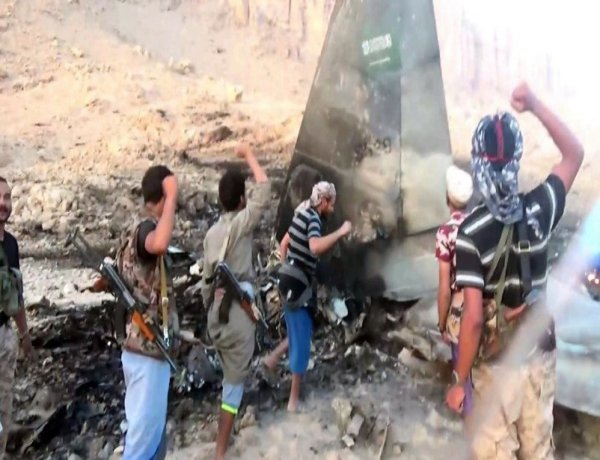 Houthi Video Shows Downed Saudi F-15 Jet